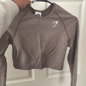 Gymshark tight-fitted workout cropped longsleeve